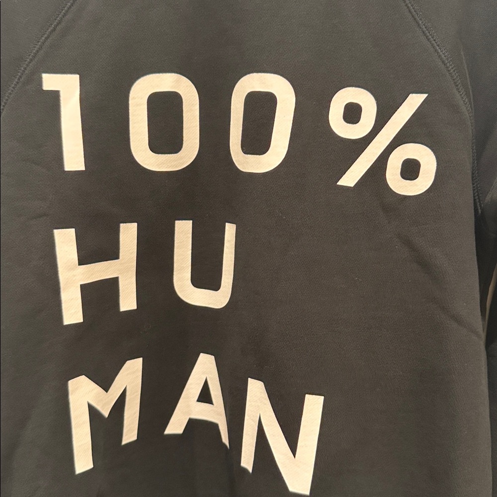 NWOT  EVERLANE 100% Human Typography Crewneck‎ Sweatshirt Black Size Small - Picture 2 of 12